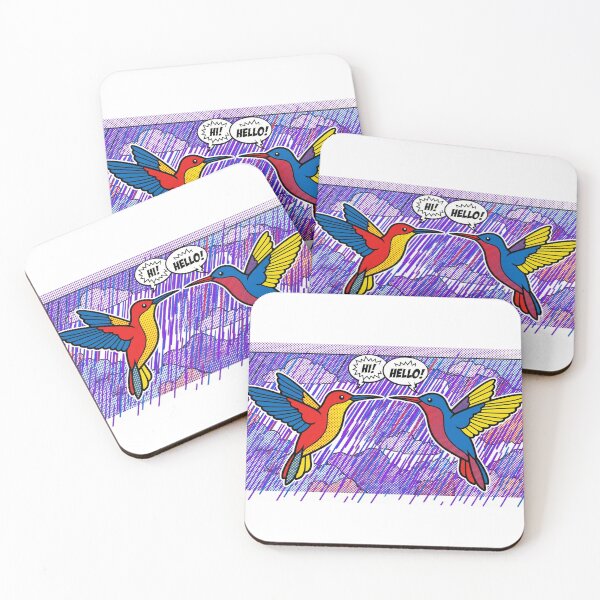 Item preview, Pop Art Hummingbirds Hi Hello Comic Style designed and sold by ScáthSolasLife.