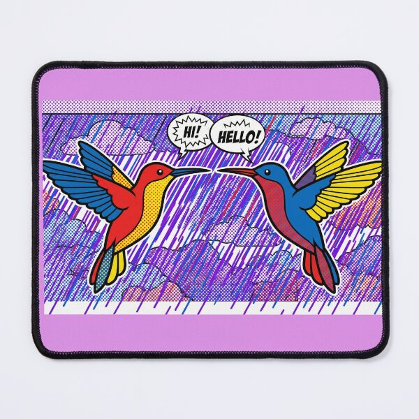Item preview, Pop Art Hummingbirds Hi Hello Comic Style designed and sold by ScáthSolasLife.
