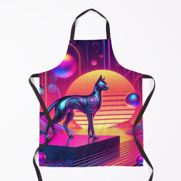 Item preview, Neon Cat Voyager – Synthwave Sunset Explorer designed and sold by Dogandesighn.