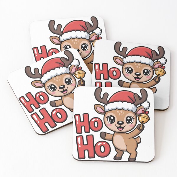 Item preview, Cute Christmas Reindeer – Ho Ho Ho Bell Chibi Art designed and sold by Nimkaew.