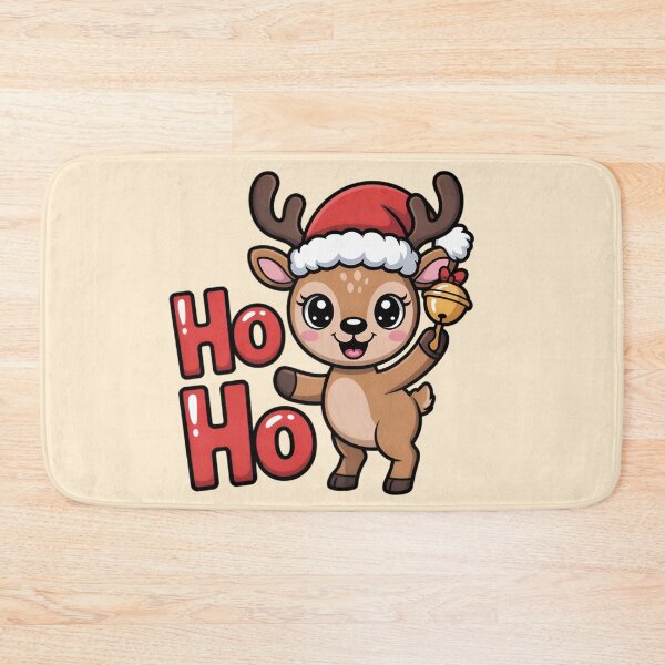 Item preview, Cute Christmas Reindeer – Ho Ho Ho Bell Chibi Art designed and sold by Nimkaew.