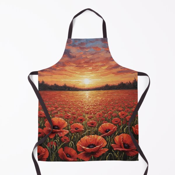 Item preview, Crimson Horizon – Sunset Over Poppy Field designed and sold by Sim shin.