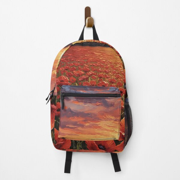 Item preview, Crimson Horizon – Sunset Over Poppy Field designed and sold by Sim shin.