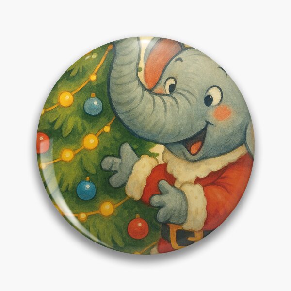 Item preview, A funny elephant decorates the Christmas tree. designed and sold by Mauswohn.