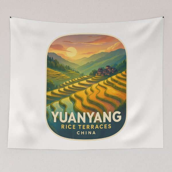 Item preview, Golden Hour over Yuanyang Terraced Hills, Yunnan, China designed and sold by Places On Earth.