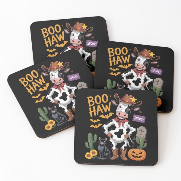 Aperçu de l'œuvre Boo Haw Drôle Cowboy Fantôme Western Effrayant Halloween créée et vendue par SnackPAC.