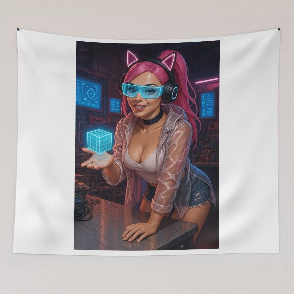 Item preview, CathryneDelamort offers glowing cube cat ears designed and sold by CathryneDelamort.