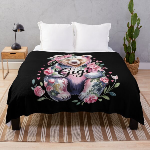Item preview, Gigi Bear with Cub Floral Mother's Day designed and sold by RoyTill0Art.