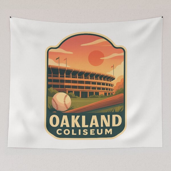 Item preview, Oakland Coliseum Baseball Sunset, California designed and sold by Places On Earth.