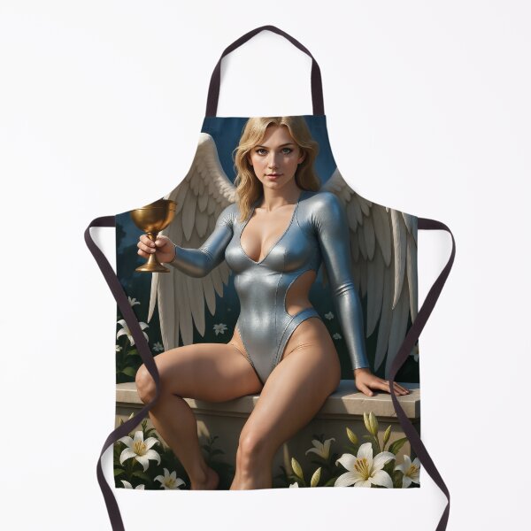Item preview, Generous Angel silver suit golden cup night lilies designed and sold by CathryneDelamort.