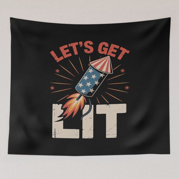 Item preview, Let's Get Lit Shirt Fireworks USA Party designed and sold by GaryBellcvbnb.