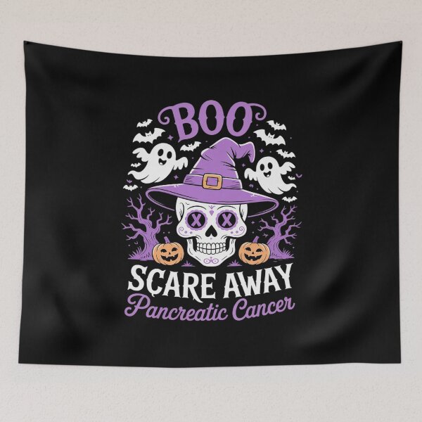 Item preview, Boo Scare Away Pancreatic Cancer Halloween designed and sold by SnackPAC.