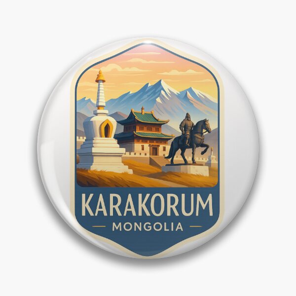 Item preview, Karakorum Temple and Warrior Statue, Mongolia designed and sold by Places On Earth.