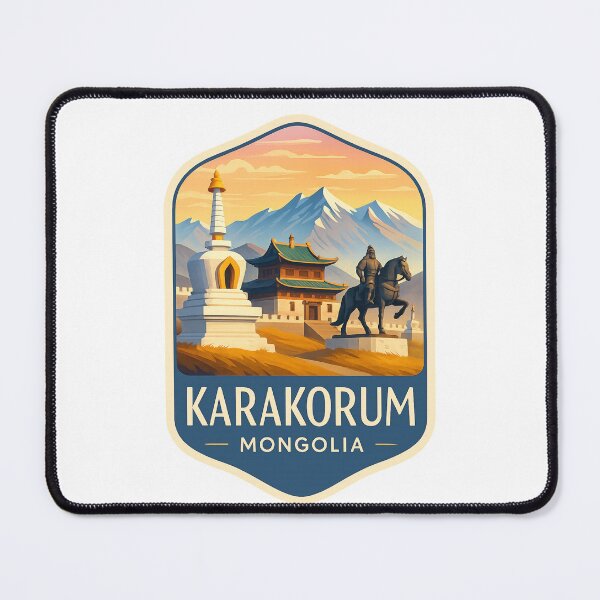 Item preview, Karakorum Temple and Warrior Statue, Mongolia designed and sold by Places On Earth.