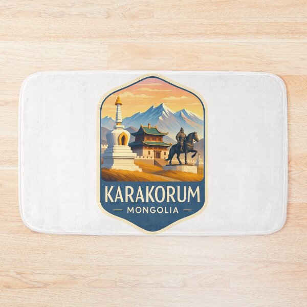 Item preview, Karakorum Temple and Warrior Statue, Mongolia designed and sold by Places On Earth.