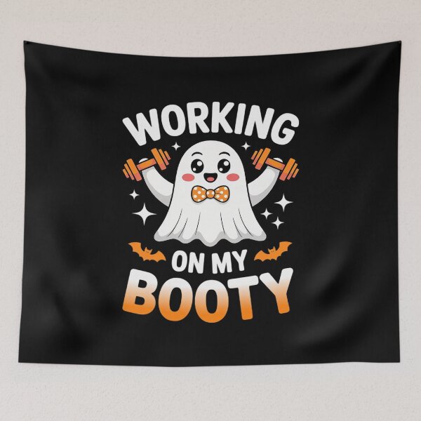 Item preview, Boo Working On My Booty Gym Fitness Halloween designed and sold by SnackPAC.