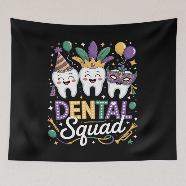 Item preview, Mardi Gras Carnival Dental Squad Hygiene Dental Crew Costume designed and sold by Moxizz.