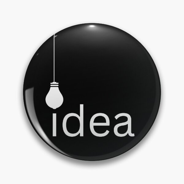 Item preview, Minimalist Idea Lightbulb - Simple Black and White Typography designed and sold by ConfuseLab Alt.