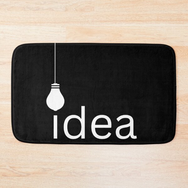 Item preview, Minimalist Idea Lightbulb - Simple Black and White Typography designed and sold by ConfuseLab Shop.