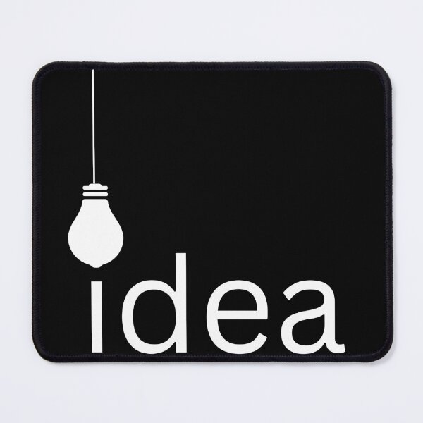 Item preview, Minimalist Idea Lightbulb - Simple Black and White Typography designed and sold by ConfuseLab Alt.