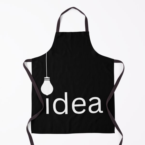 Item preview, Minimalist Idea Lightbulb - Simple Black and White Typography designed and sold by ConfuseLab Shop.