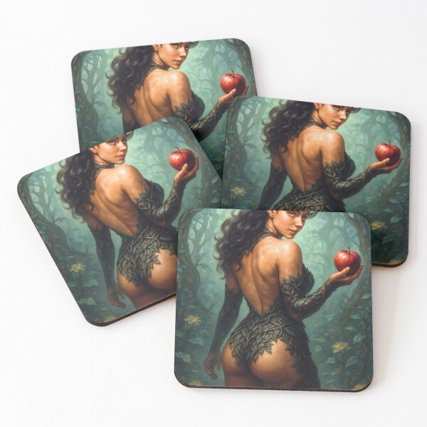 Item preview, Generous Horned Dryad in leaf gown offers apple designed and sold by CathryneDelamort.