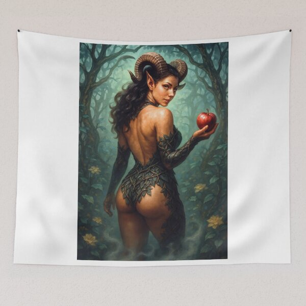 Item preview, Generous Horned Dryad in leaf gown offers apple designed and sold by CathryneDelamort.