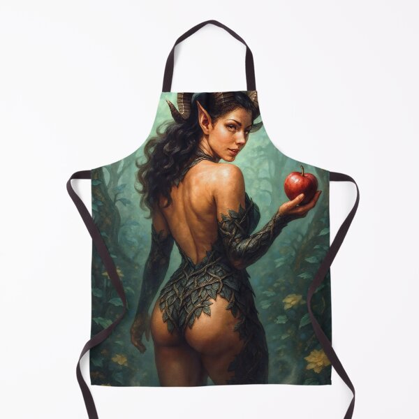 Item preview, Generous Horned Dryad in leaf gown offers apple designed and sold by CathryneDelamort.