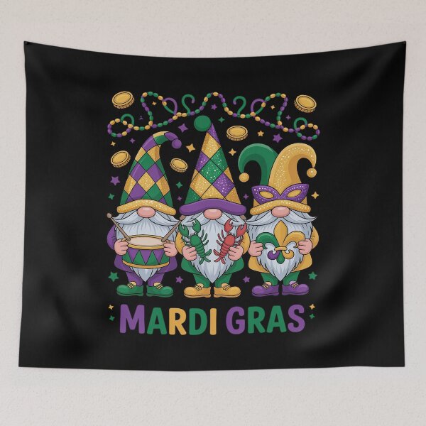 Item preview, Mardi Gras gnomes leopard Carnival New Orleans Trip women designed and sold by Moxizz.