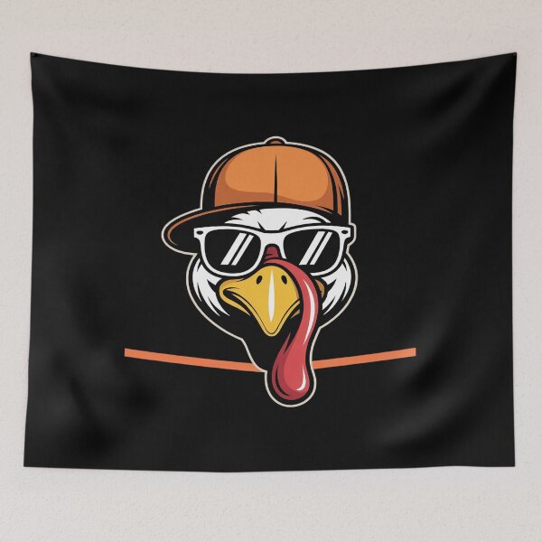 Item preview, Boys Turkey Face Thanksgiving Trucker Hat Glasses Mens Kids  designed and sold by RuthGAArt.