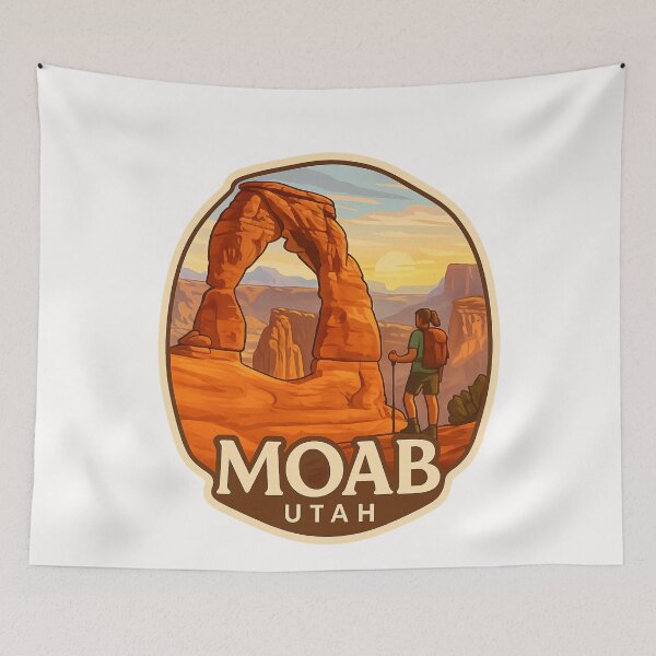 Item preview, Hiking to Delicate Arch, Moab Utah designed and sold by Places On Earth.