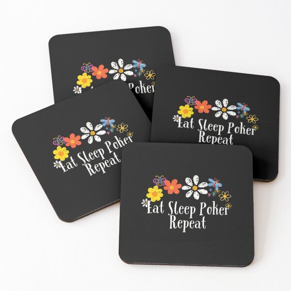 Item preview, Flowers Drawing Eat Sleep Poker Repeat Funny 2024 Saying designed and sold by ToriCarylon.