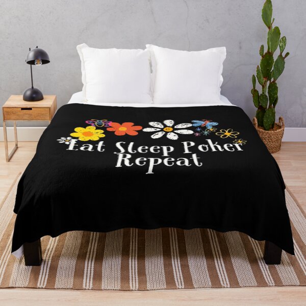 Item preview, Flowers Drawing Eat Sleep Poker Repeat Funny 2024 Saying designed and sold by ToriCarylon.