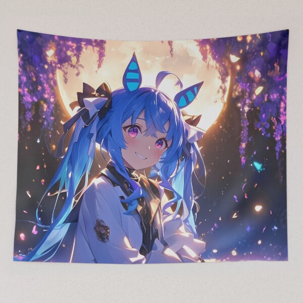 Item preview, Moonlit Wisteria Fantasy Twin Turbo Uma Musume Pretty Derby Anime Girl Serenity designed and sold by HumbertoValveno.