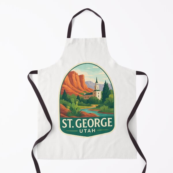Item preview, St. George Temple and Cactus Landscape, Utah designed and sold by Places On Earth.