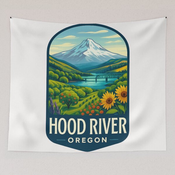 Item preview, Orchards and Mount Hood View, Hood River Oregon designed and sold by Places On Earth.