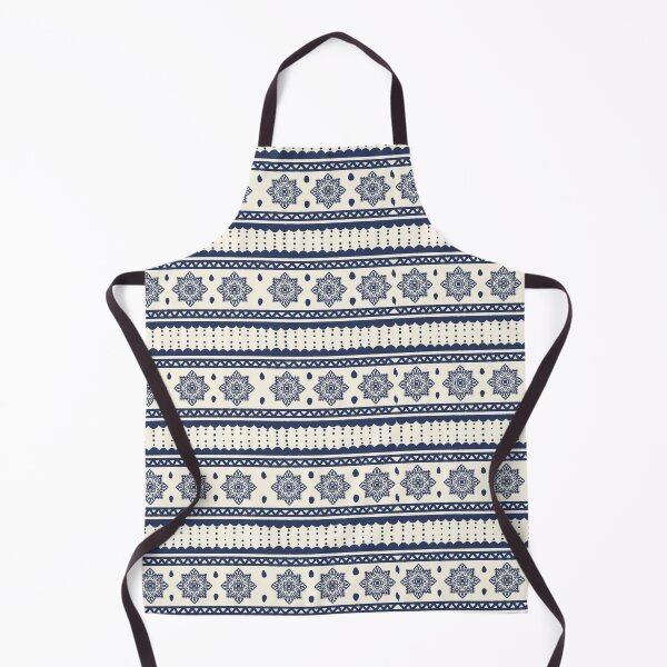 Item preview, Navy Floral Tribal Border designed and sold by PiPithecats.