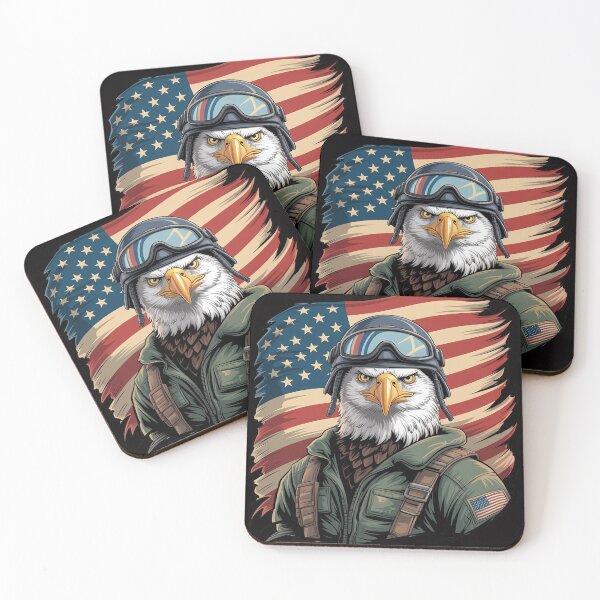 Item preview, Patriotic American Eagle Fighter Pilot 4th of July designed and sold by CareTopping.