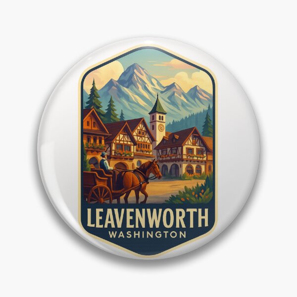 Item preview, Leavenworth Village and Cascade Mountains, Washington designed and sold by Places On Earth.
