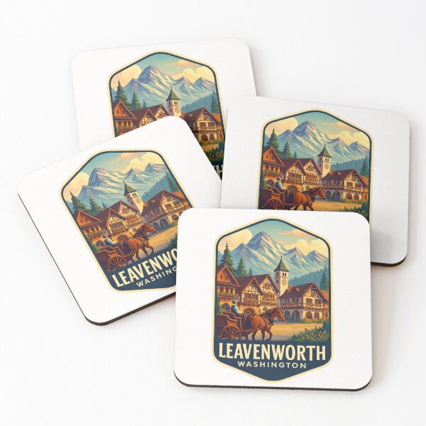 Item preview, Leavenworth Village and Cascade Mountains, Washington designed and sold by Places On Earth.