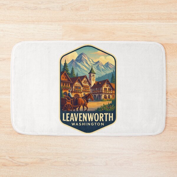 Item preview, Leavenworth Village and Cascade Mountains, Washington designed and sold by Places On Earth.