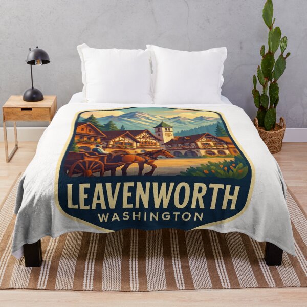 Item preview, Leavenworth Village and Cascade Mountains, Washington designed and sold by Places On Earth.