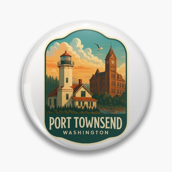 Item preview, Port Townsend Lighthouse and Jefferson County Courthouse, Washington designed and sold by Places On Earth.