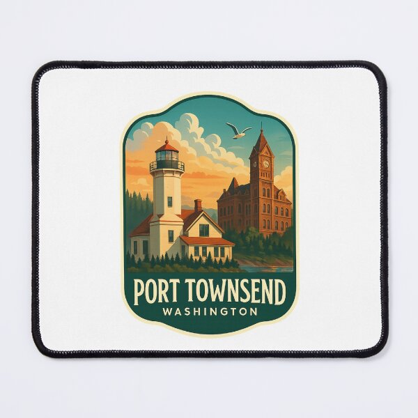 Item preview, Port Townsend Lighthouse and Jefferson County Courthouse, Washington designed and sold by Places On Earth.