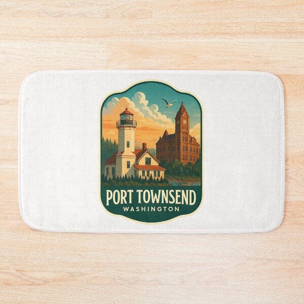 Item preview, Port Townsend Lighthouse and Jefferson County Courthouse, Washington designed and sold by Places On Earth.