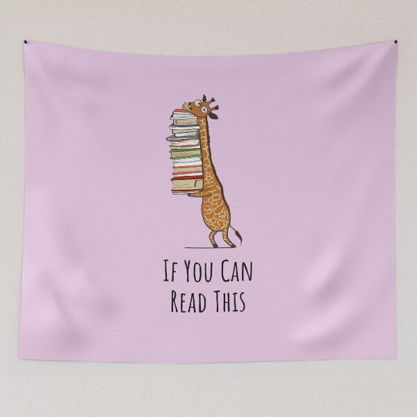 Item preview, Funny Giraffe Holding a Stack of Books - If You Can Read This - Book Lover Gift, Phones Cases And Other Gift designed and sold by MemWear.