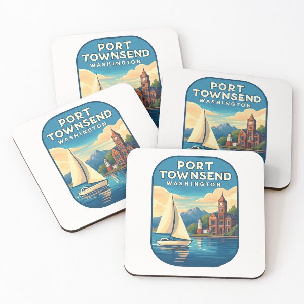 Item preview, Sailing in Port Townsend, Washington with Lighthouse and Courthouse designed and sold by Places On Earth.