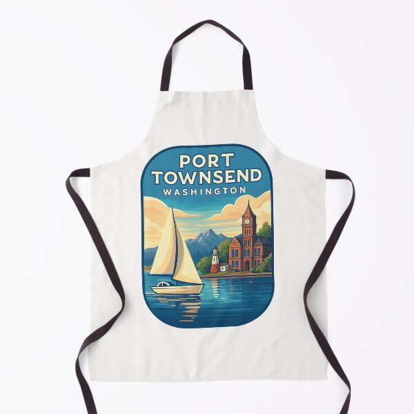 Item preview, Sailing in Port Townsend, Washington with Lighthouse and Courthouse designed and sold by Places On Earth.