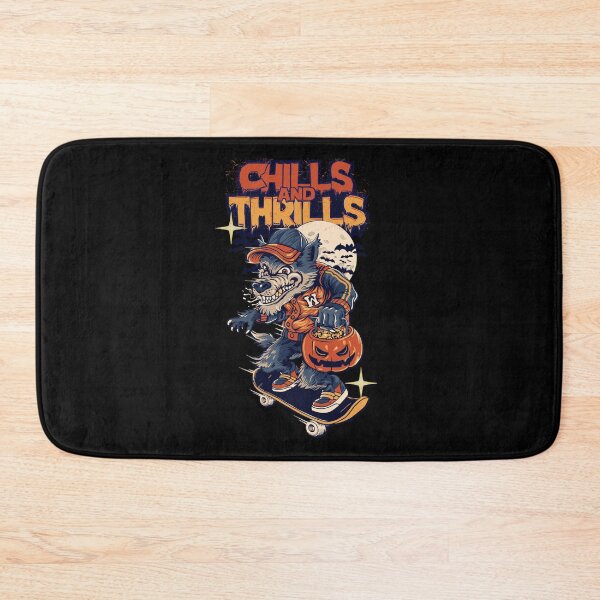 Item preview, Chills and Thrills Werewolf Skater - Retro Halloween Graphic Design designed and sold by ConfuseLab Alt.