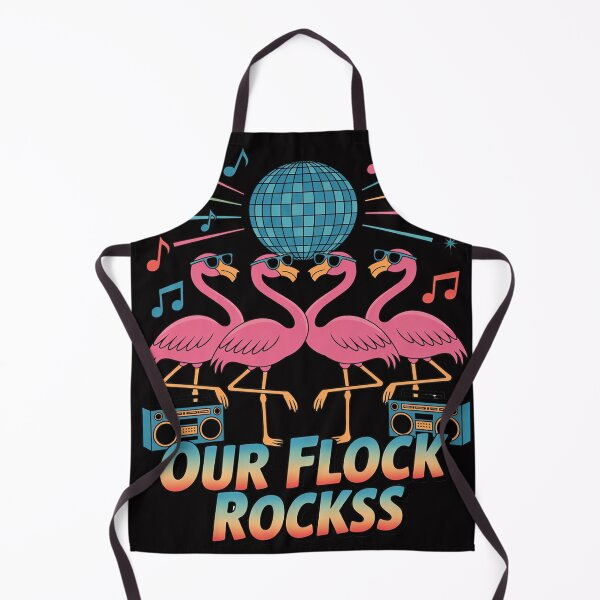 Item preview, Our Flock Rocks 80s Flamingo, Dancing Flamingos, Disco designed and sold by MuteElevent.